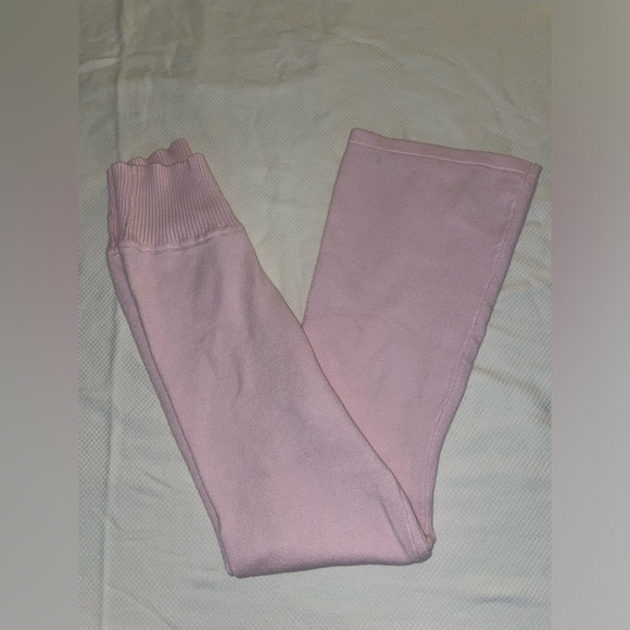 NWOT Light Pink High Rise Flare Soft Comfy Pants Size XL - Picture 1 of 5